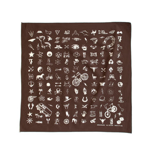 brown bandana vintage clip art