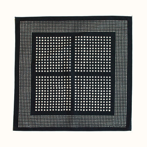 hand screen printed black checked bandana