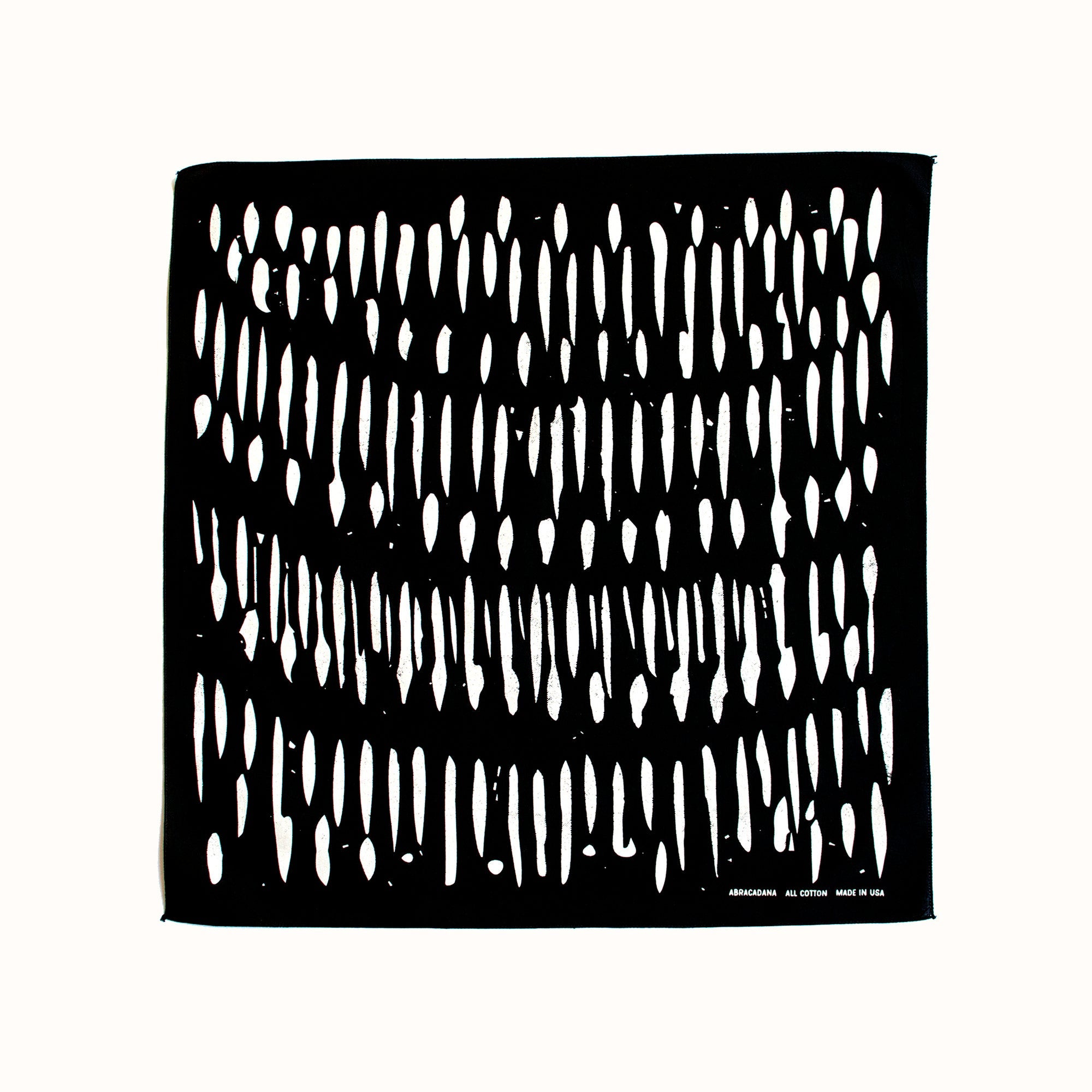 black and white abrstract print bandana