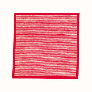geometric red and white striped bandana 