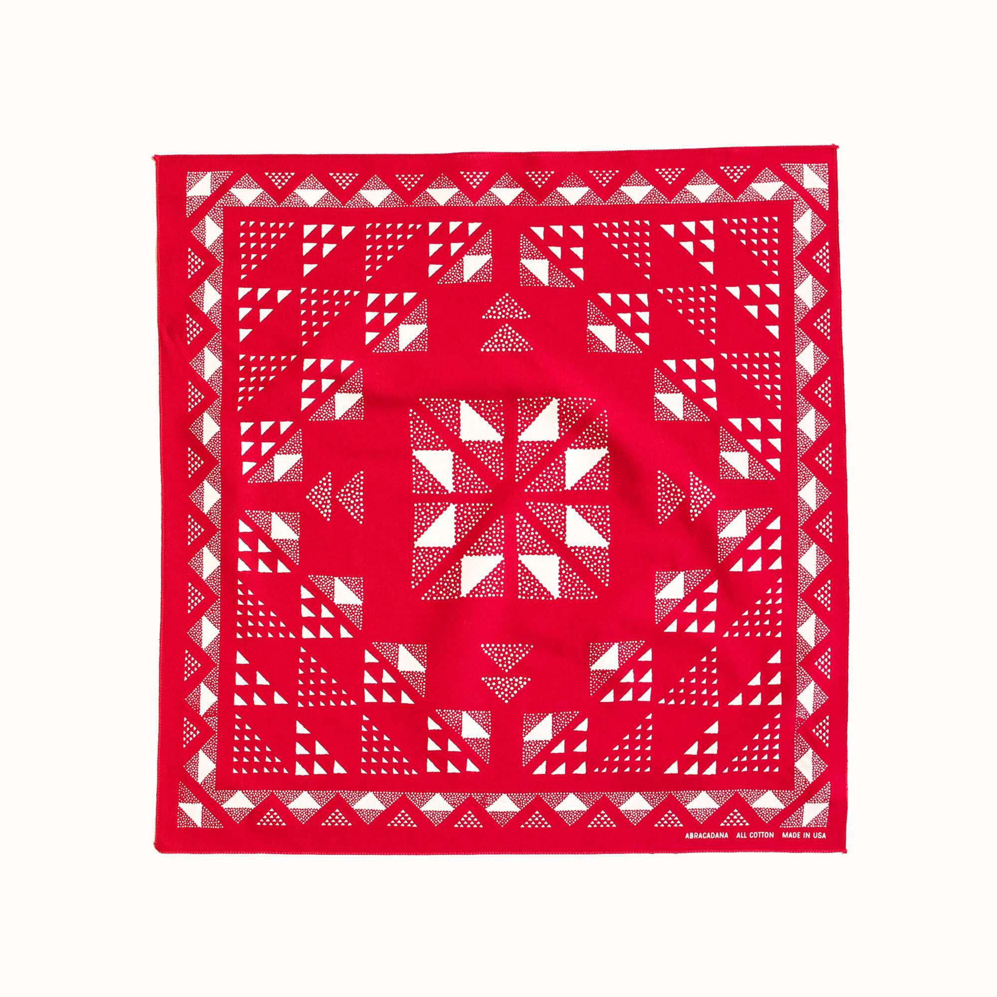 red quilt pattern bandana