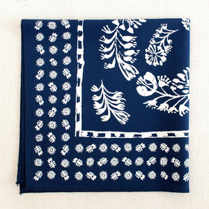 blue floral bandana