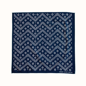 blue and white japanese inspired bandana