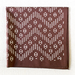 hand printed geometric print bandana