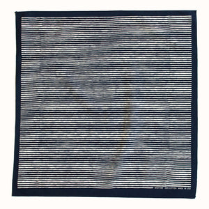 discharge printed bandana black striped
