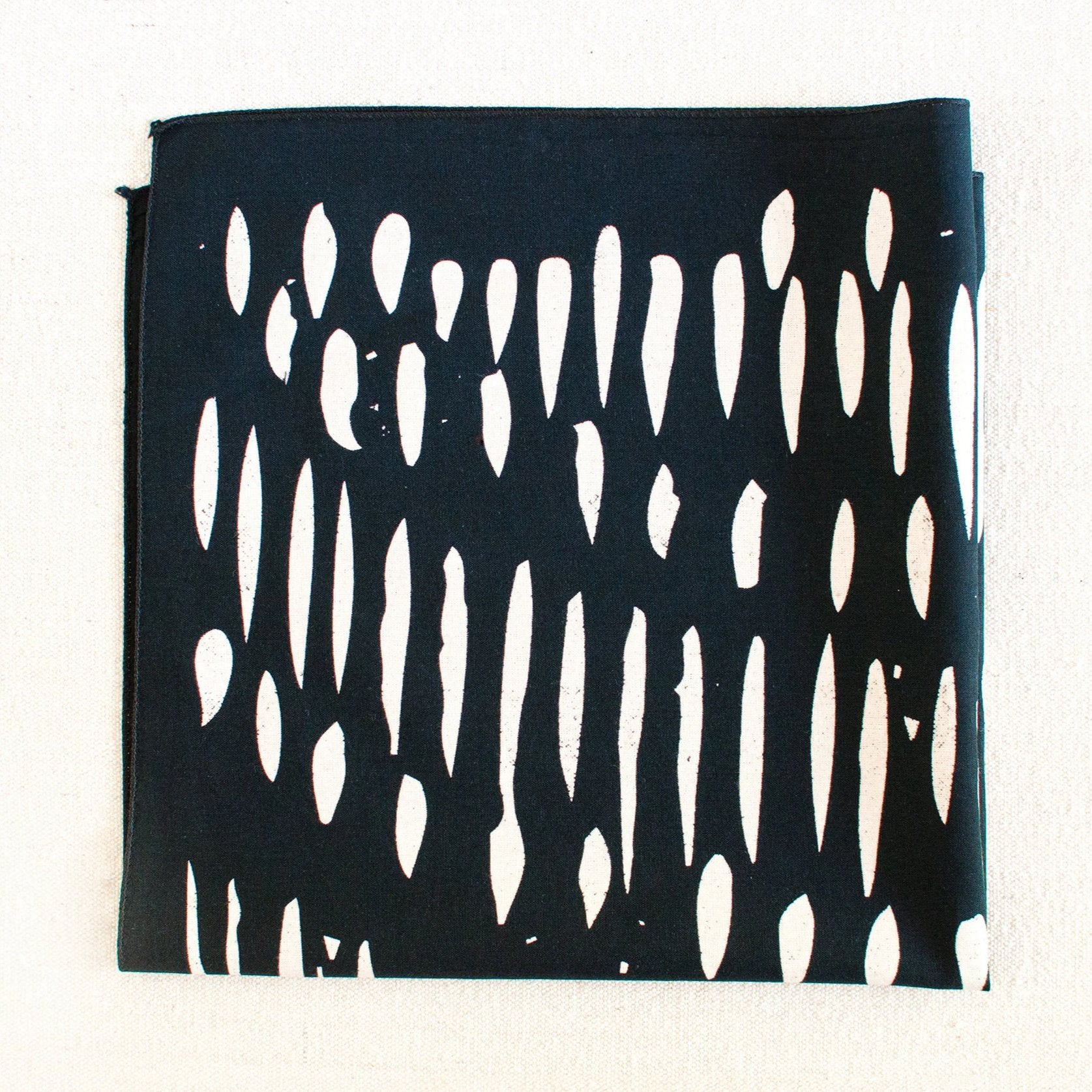 black and white abstract bandana