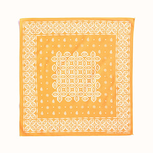 yellow geometric paisley bandana 