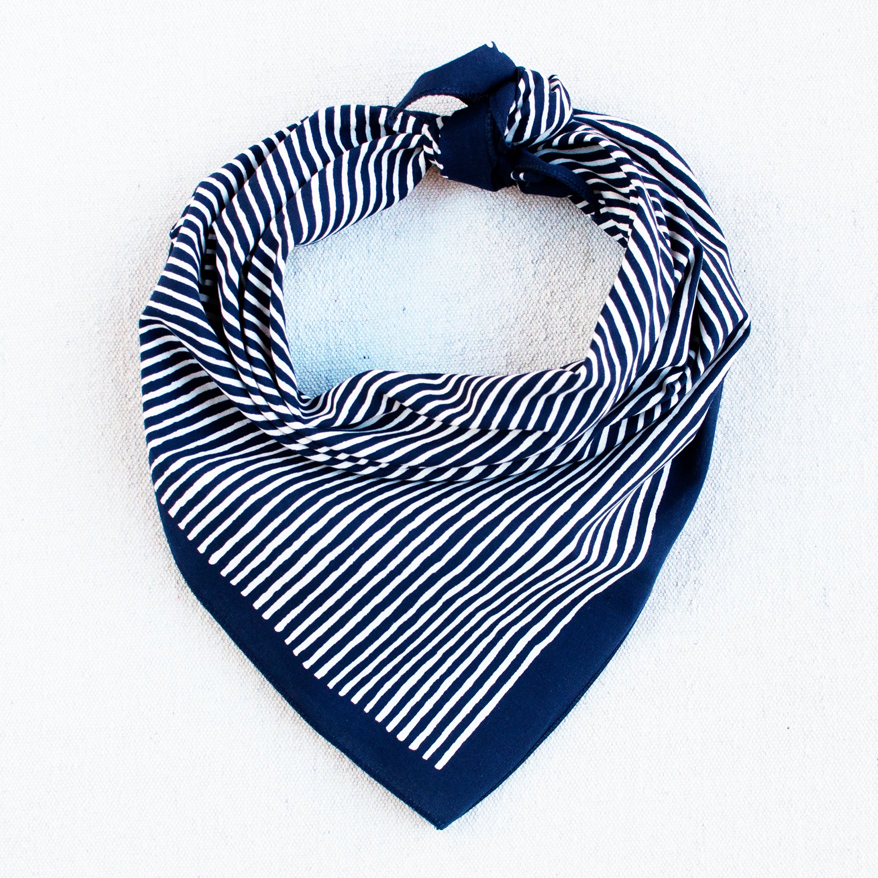 Navy Striped Bandana