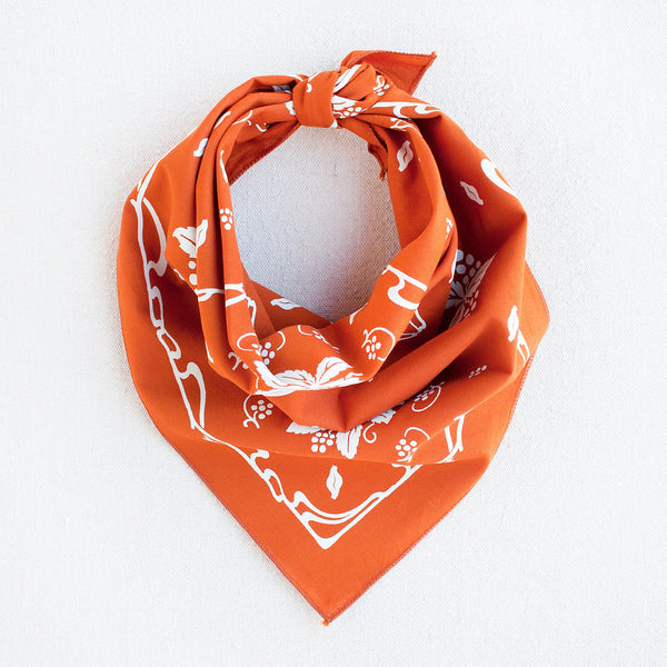 New Leaf Bandana- Marmalade Orange - Abracadana